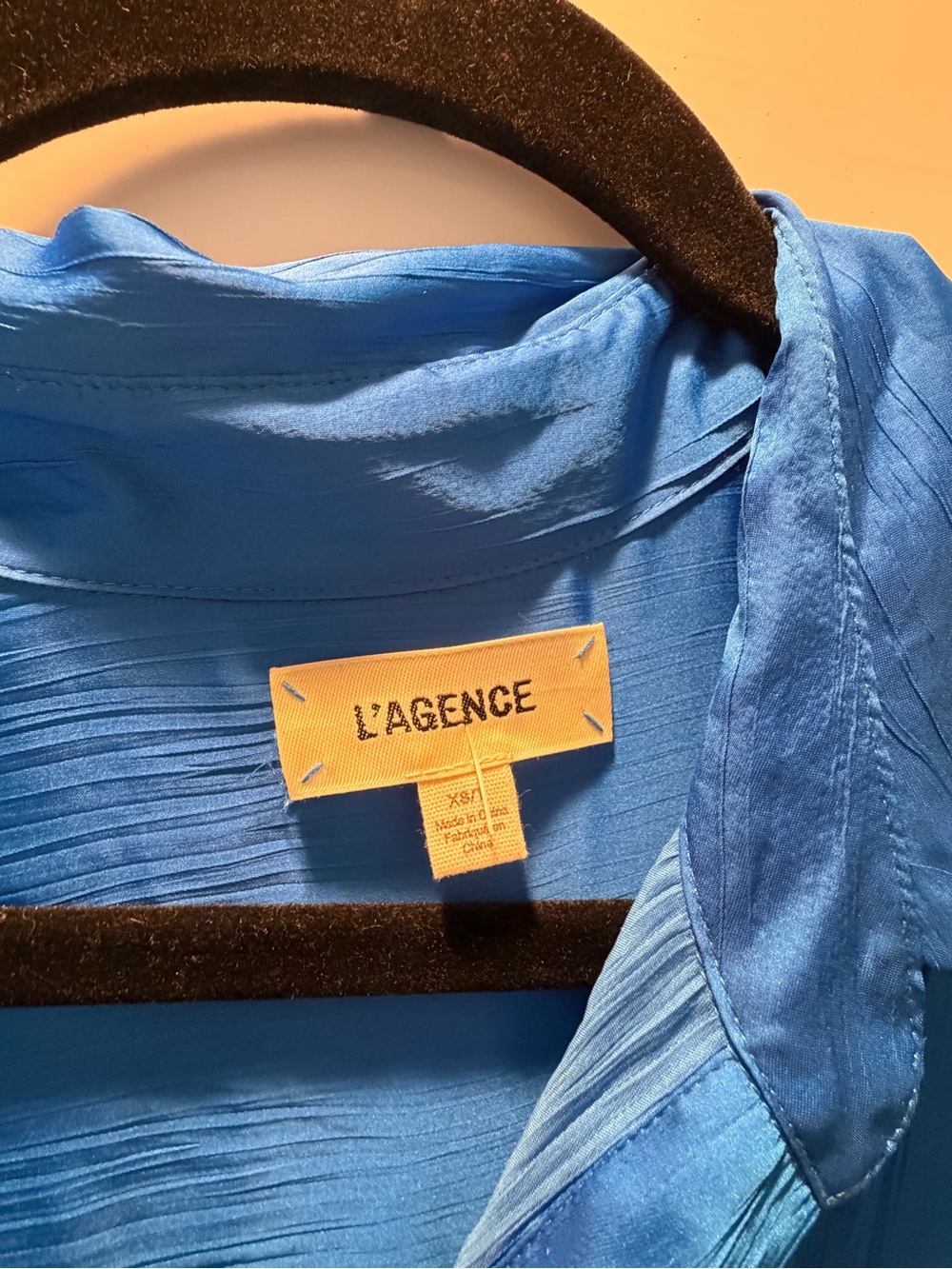 L'AGENCE Cobalt Blue Maxi Cameron Shirt Dress - Picture 2 of 5